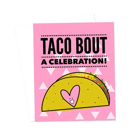Taco Bout A Celebration Punny Taco Birthday Congrats Etsy