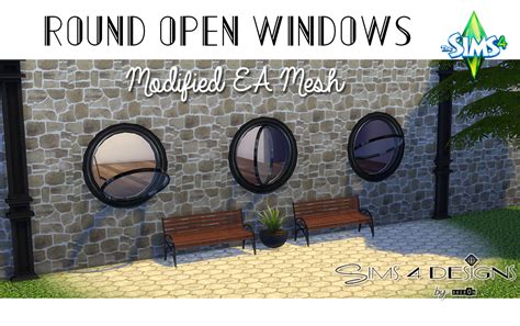 Sims 4 Ccs The Best Round Open Windows By Daer0n