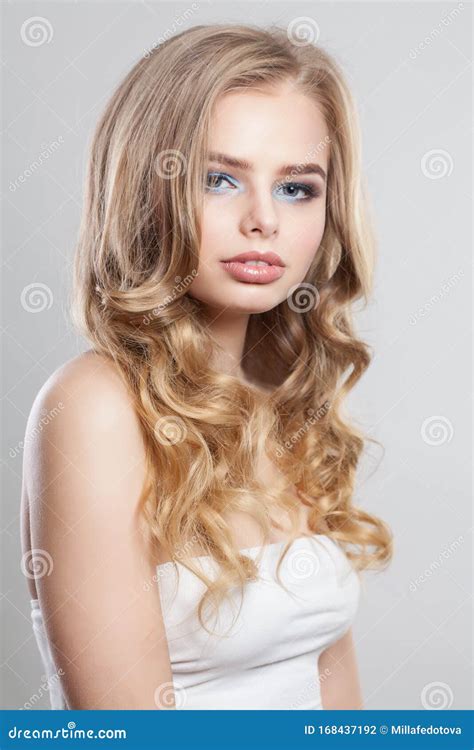 Beautiful Woman With Natural Blonde Hair Stock Photo Image Of Face