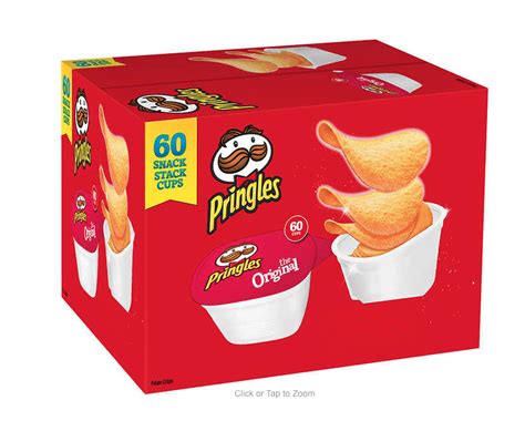 Pringles Potato Crisps Snack Stack Cups Original 067 Oz Kosher 60