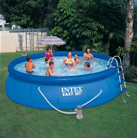 Intex 16 X 42 Easy Set Pool W Filter Pump Ladder Easy Set Pools