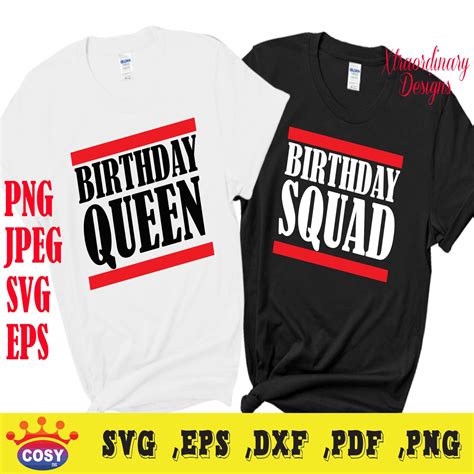 Birthday Queen Svg Birthday Squad Svg Women Birthday Svg