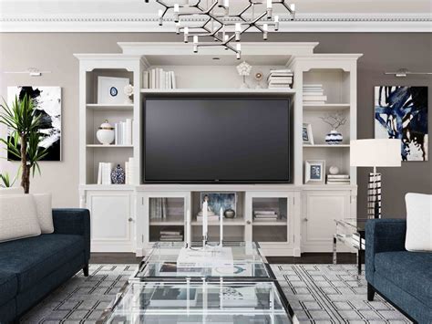 Virginia White Entertainment Center For Tvs Up To 65 Living Room