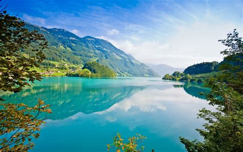 Nature Landscape Turquoise Mountain Lake Wallpapers Hd Desktop