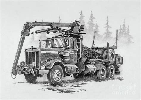 Log Truck Drawing At Explore Collection Of Log