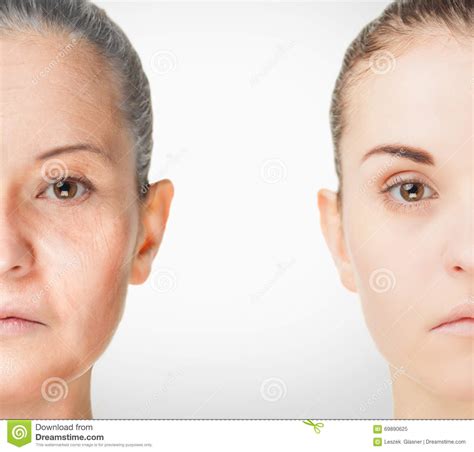 Aging Process Rejuvenation Anti Aging Skin Procedures Stock Image