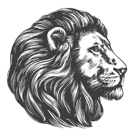 Animal Lion King Of Beasts Hand Drawn Vector Illustration Sketch