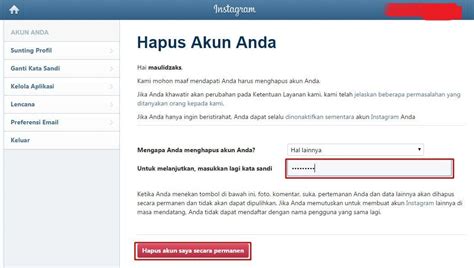 Review Of Menghapus Akun Instagram Permanen Ideas Blog Ihsanpedia