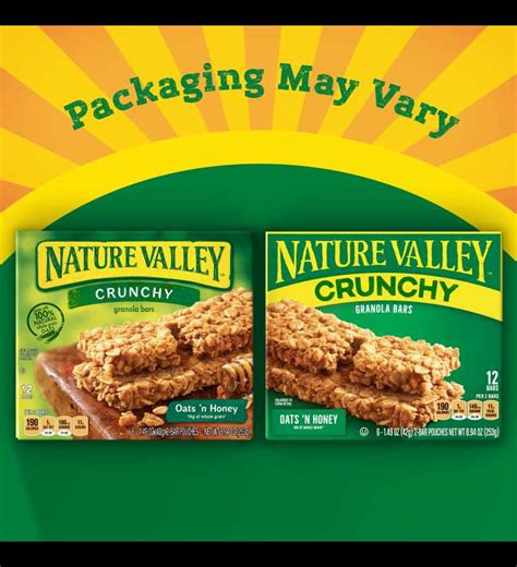 Nature Valley Crunchy Granola Bars Oats N Honey 12 Ct 894 Oz