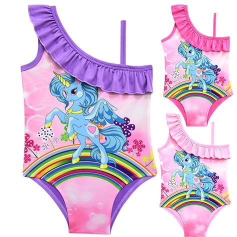 Buy 2019 Unicorn Girls Swimsuit One Piece 2 10 Years