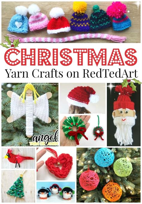 Cute And Easy Yarn Christmas Crafts For Kids Red Ted Art Flonchi