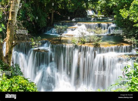 Huai Mae Khamin Waterfall In Khuean Srinagarindra National Park At