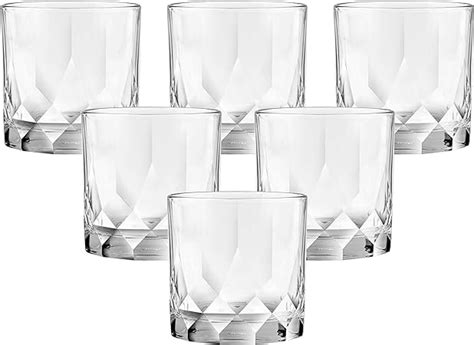 Ocean Connexion Set Of 6 Double Rock Whiskey Glasses P02807 Clear 350 Ml Glass Serves 6