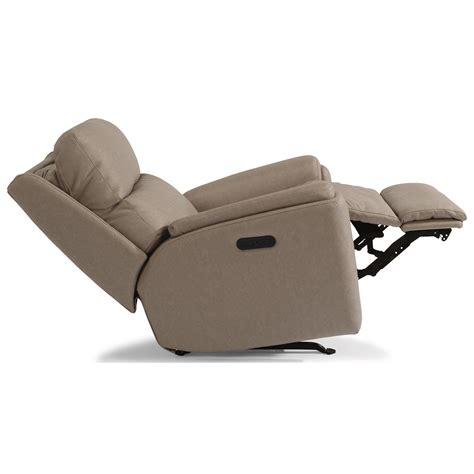 Flexsteel Rio Casual Power Rocking Recliner With Power Headrest And Usb