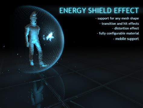 Energy Shield Effect With Transition And Hit Response 시각 효과 셰이더