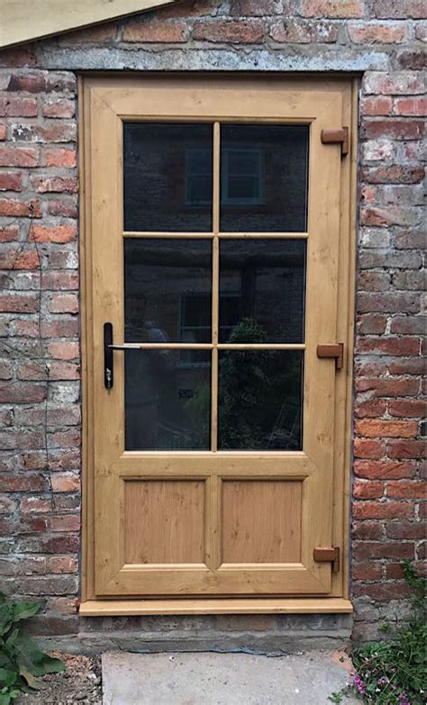 Timber Lookalike Pvcu Door C Thru Windows