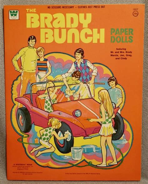 1973 Brady Bunch Paper Doll Book Whitman Tv Show Uncut Mint