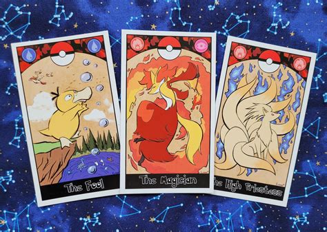 Pokémon Tarot Card Set 22 Pokemon Tarot Cards Major Etsy