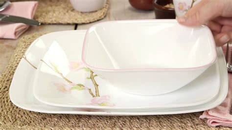 Corelle Cherry Blossom 16 Piece Dinnerware Set Youtube