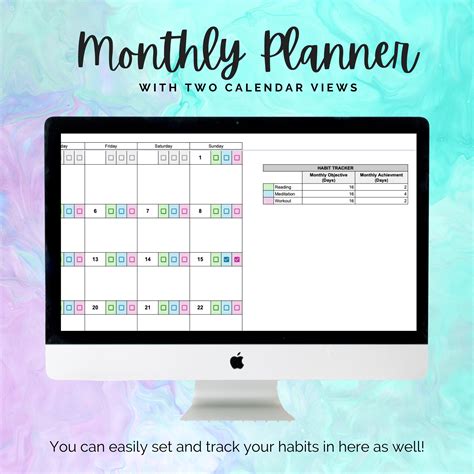 2020 Monthly Planner Template Dynamic Planner Template Etsy