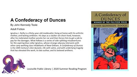I think there must be probably different types of suicides. A Confederacy of Dunces - YouTube