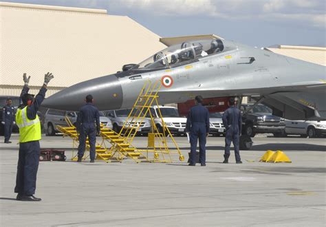 Indian Air Force Maintainers Prepare Their Sukhoi Su 30mki Nato