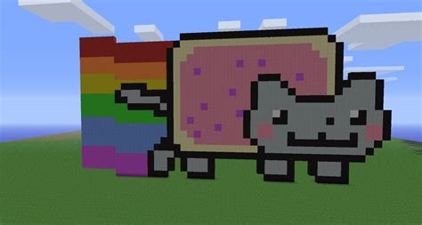Browse and add best hashtags to amplify your creativity on picsart community! Pixel art: Nyan Cat!! Minecraft Project