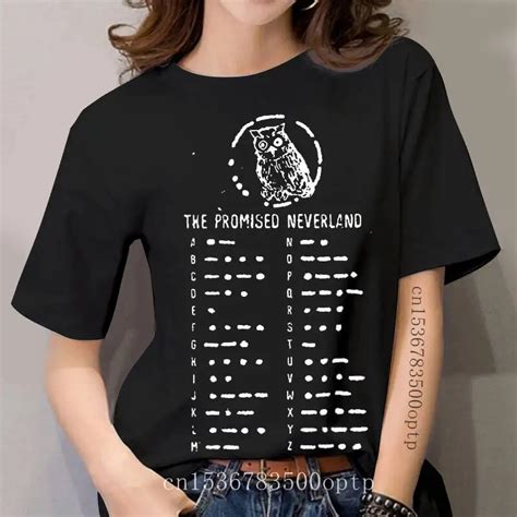William Minerva Morse Code The Promised Neverland T Shirt Womens 100 Cotton Amazing T Shirts