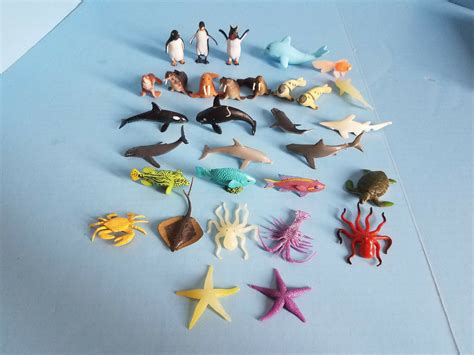 Ended Toy Sea Life Figures Educational Lot Of 31 Action Figures