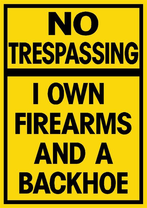 Funny No Trespassing Sign 18x24 Aluminum Etsy