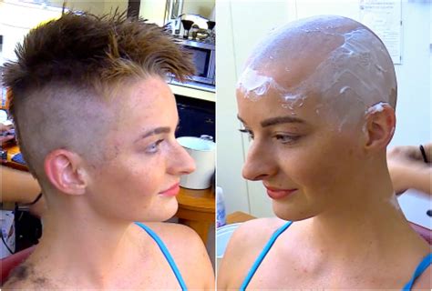 Bald Women Shaving Razor Bald Heads Shaved Head Short Hair Cuts For