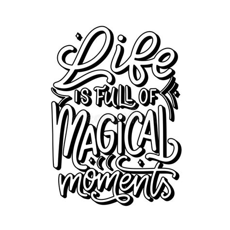 Magic Quote Lettering Chalk Design Inspirational Hand Drawn Poster