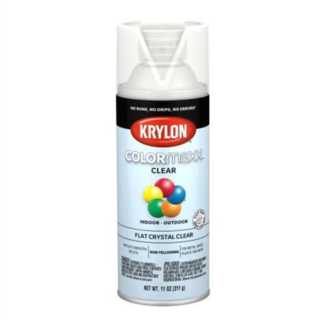 Krylon Color Maxx Flat Crystal Clear Spray Paint 11 Oz Foods Co