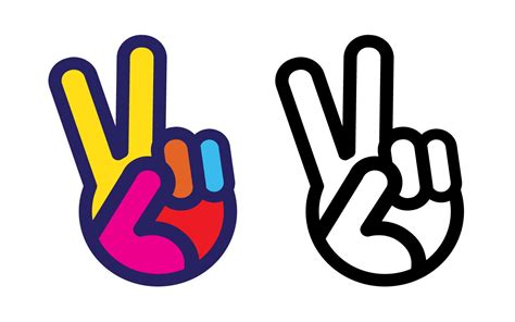 Hand peace sign clip art. Peace Sign Hand ~ Illustrations ~ Creative Market