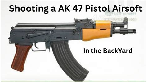 Shooting In The Yard A Airsoft Draco Ak 47 Pistol Bb Gun Target