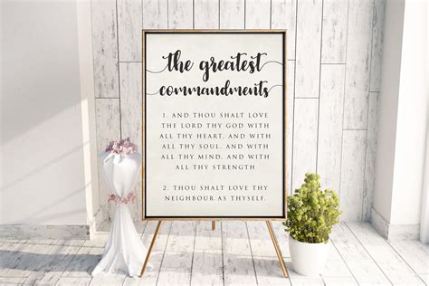 The Greatest Commandments Poster Print Love The Lord Your God Love Thy Neighbor As Yourself