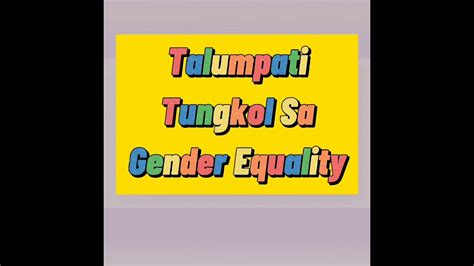 talumpati tungkol sa gender equality tagalog hot sex picture