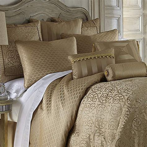 Anya Pale 4 Piece Gold Comforter Set By Waterford By Waterford