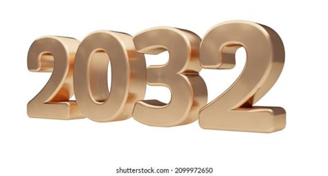 Golden 2023 Numbers On White Background Stock Illustration 2200549609