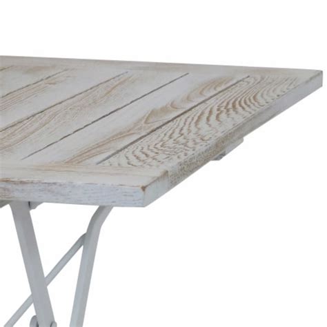 Sunnydaze European Chestnut Wood Folding Square Bistro Dining Table