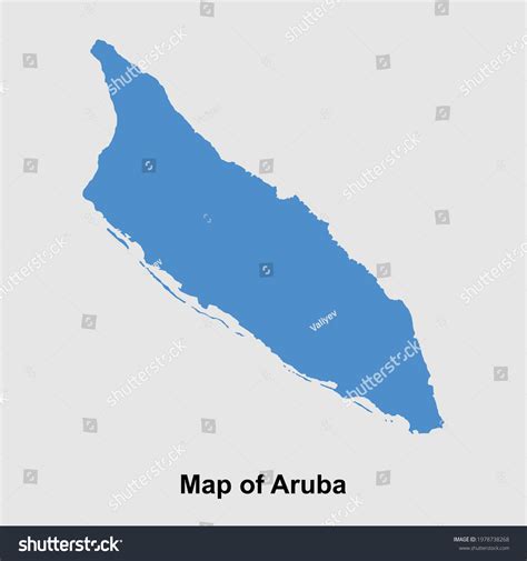 Map Aruba Isolated Vector Illustration Stock Vector Royalty Free