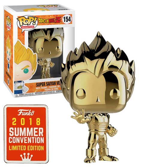 Check spelling or type a new query. Funko POP! Animation Dragonball Z #154 Super Saiyan Vegeta Gold Chrome 2018 SDCC New Mint Condition