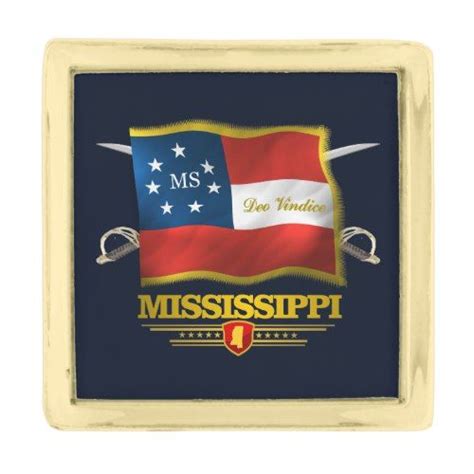 Mississippi Deo Vindice Gold Finish Lapel Pin In 2020