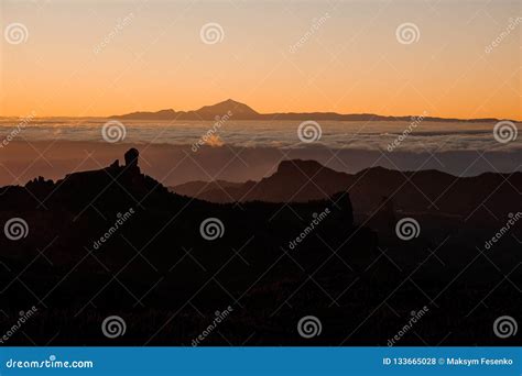 Gran Canariaspain November 6 2018 View From The Mountains Roque