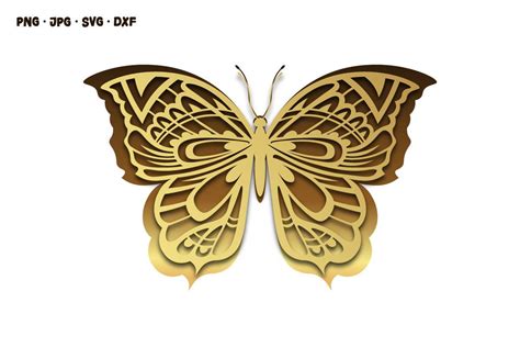 3d Butterfly Svg Cut File For Cricut Graphic By Chico · Creative Fabrica