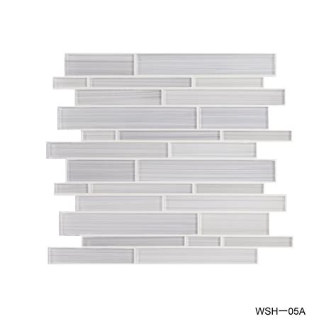 Ws Tiles Hand Painted White 12 In X 12 In Interlocking Glass Mosaic