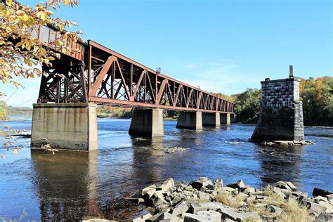 Railroad Bridge Over Kennebec River Augusta Maine Photograph By Gina
