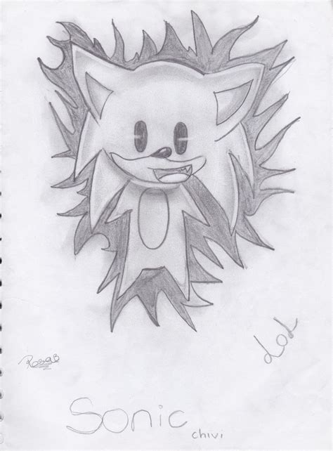 Sonic Chibi Drawing By Rosebereartist On Deviantart