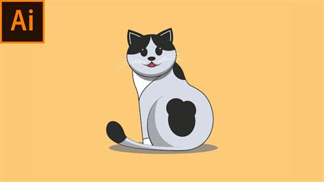 Adobe Illustrator Cc Tutorial How To Create Cute Cat Design In Adobe