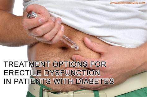 Treatment Options For Erectile Dysfunction In Patients With Diabetes